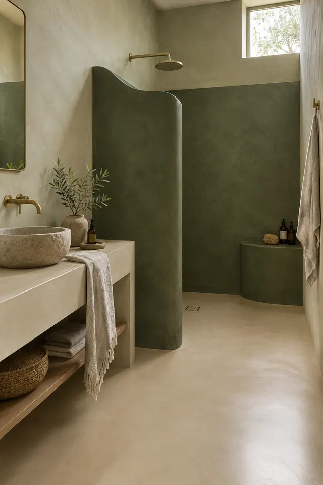 Paredes Sage + ducha Pine